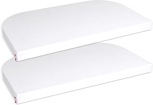 babybay Jersey Fitted Sheet Deluxe Double Pack, White, 89 x 50 cm