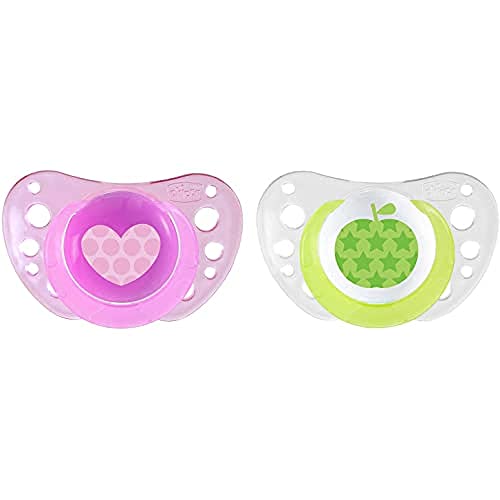 Chicco PhysioForma Air Pacifier, Silicone, 6-16 Months, 2 Pack, Pink