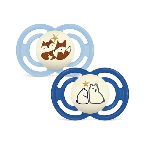 MAM Perfect Night Dummy, 6-16 Months, Luminous, Pack of 2