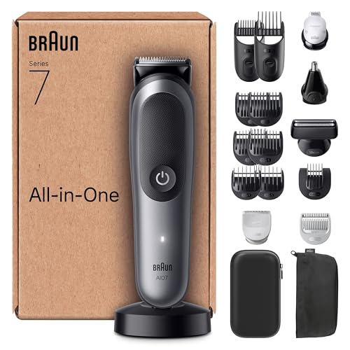 Braun All-in-One Series 7 AIO7585 Set Multigrooming 18-në-1, i Papërshkueshëm nga Uji, Gri