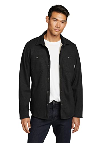Eddie Bauer Shirt Jacket with Fleece Lining, Black