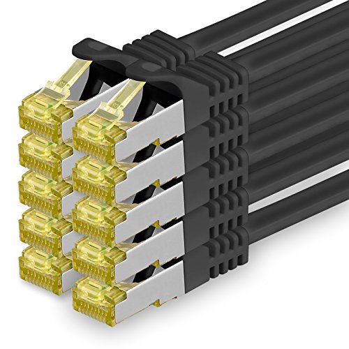 1aTTack.de Cat.7 Ethernet Cable, 10 GB/s, 1m with RJ45 Connector