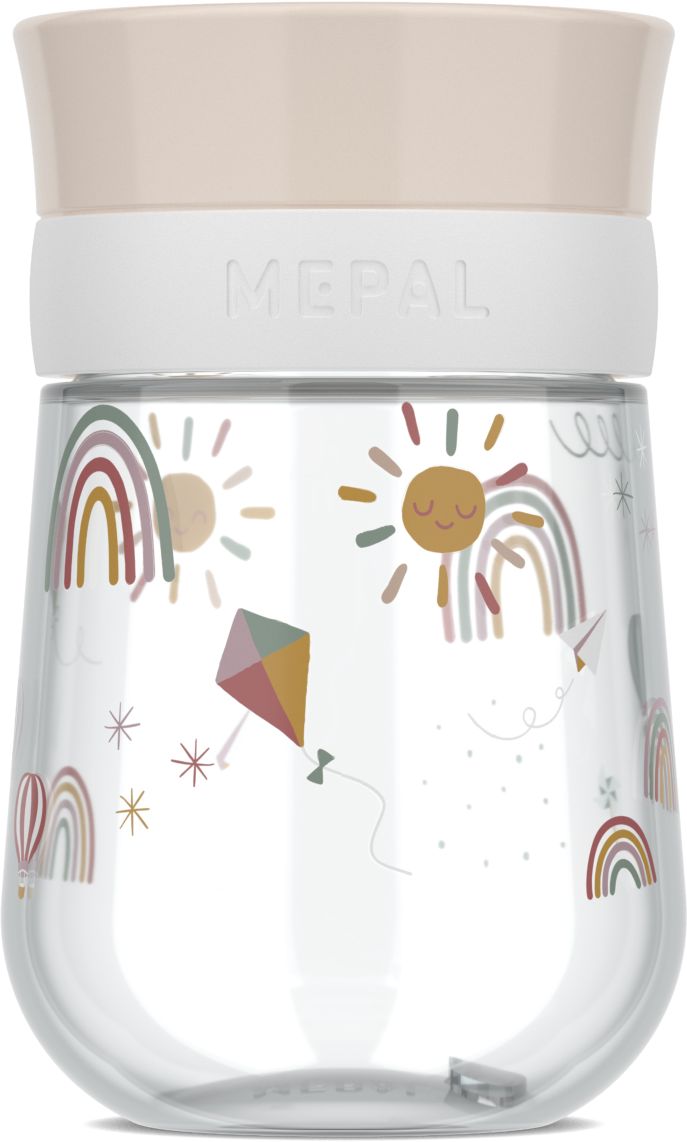 Mepal – Gotë për Fëmijë 300 ml me Dizajn Ylberi dhe Balona