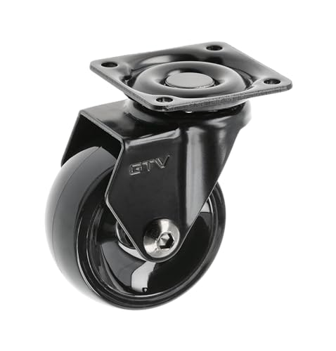 GTV - CALIBRO Furniture Casters | Swivel Wheels | 50 mm Diameter | Black