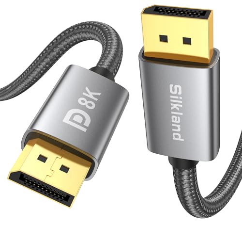 Silkland 8K DisplayPort Cable 1.4 2M, VESA Certified, 4K@144Hz, HBR3