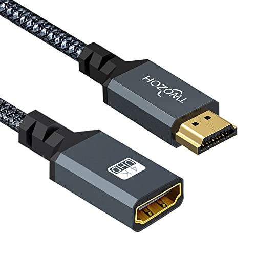 Twozoh HDMI Extension Cable 0.3M, HDMI Male to Female Adapter for TV Stick, PS4, PS3, Xbox