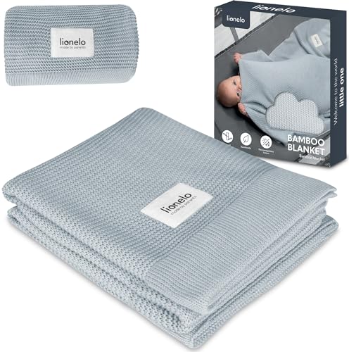 Lionelo Bamboo Blanket, Baby Blanket, Soft Hypoallergenic 100% Cotton, 100x75cm