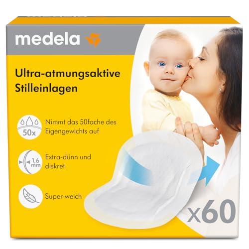 Medela Ultra Breathable Nursing Pads – Highly Absorbent – 60 Pack