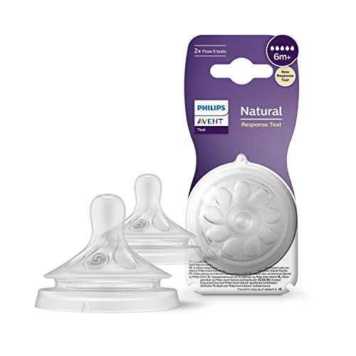 Philips Avent Responsive Nursing Dummy Natural 6 m+, Pack of 2 (Model SCY965/02), Drain 5-6 m+