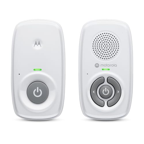 Motorola Nursery AM21 Audio Baby Monitor - DECT Technology, High Sensitivity, White