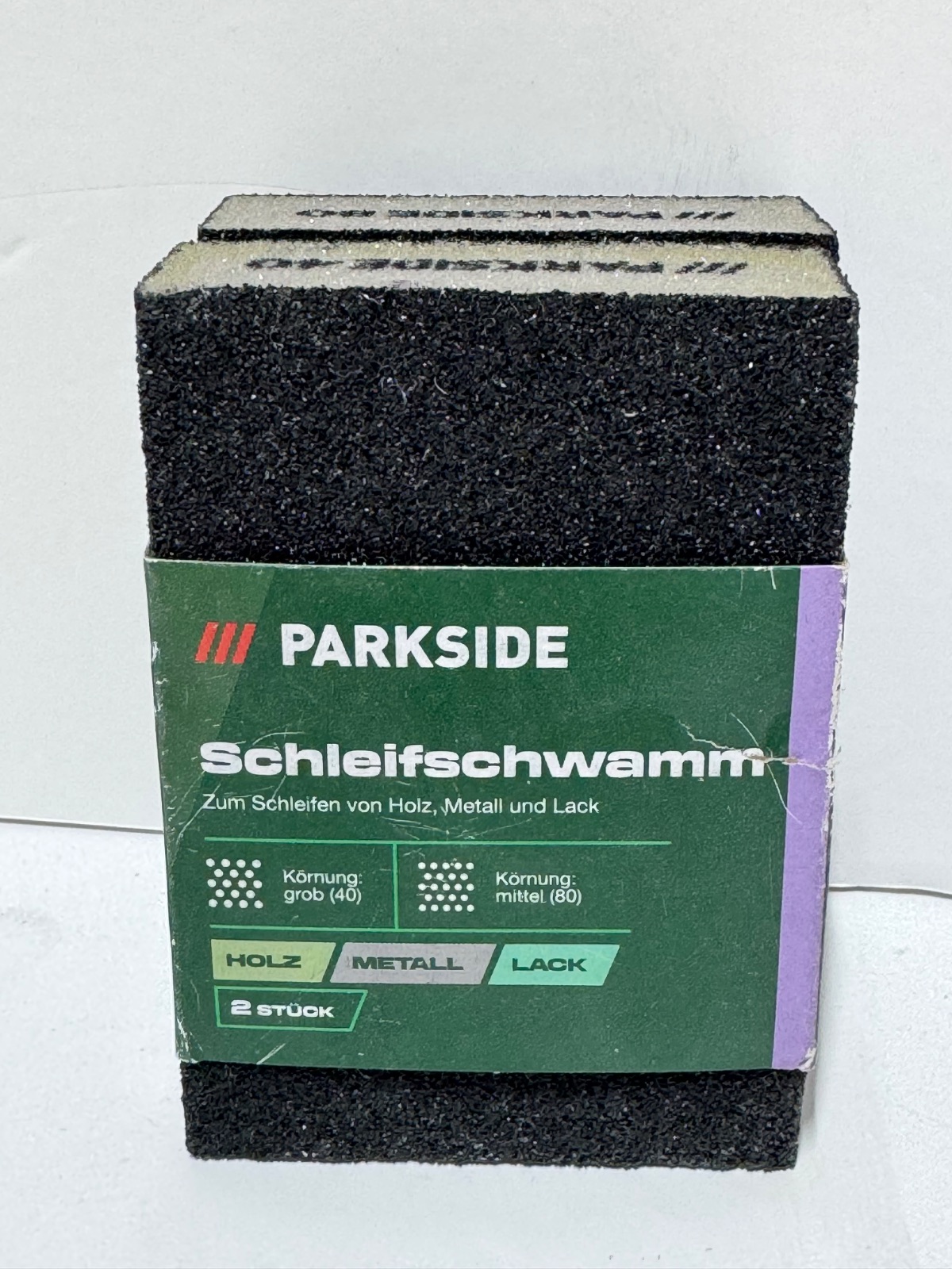 Parkside Sfungjer për Lëmim (2 copë, 40/80 grit)