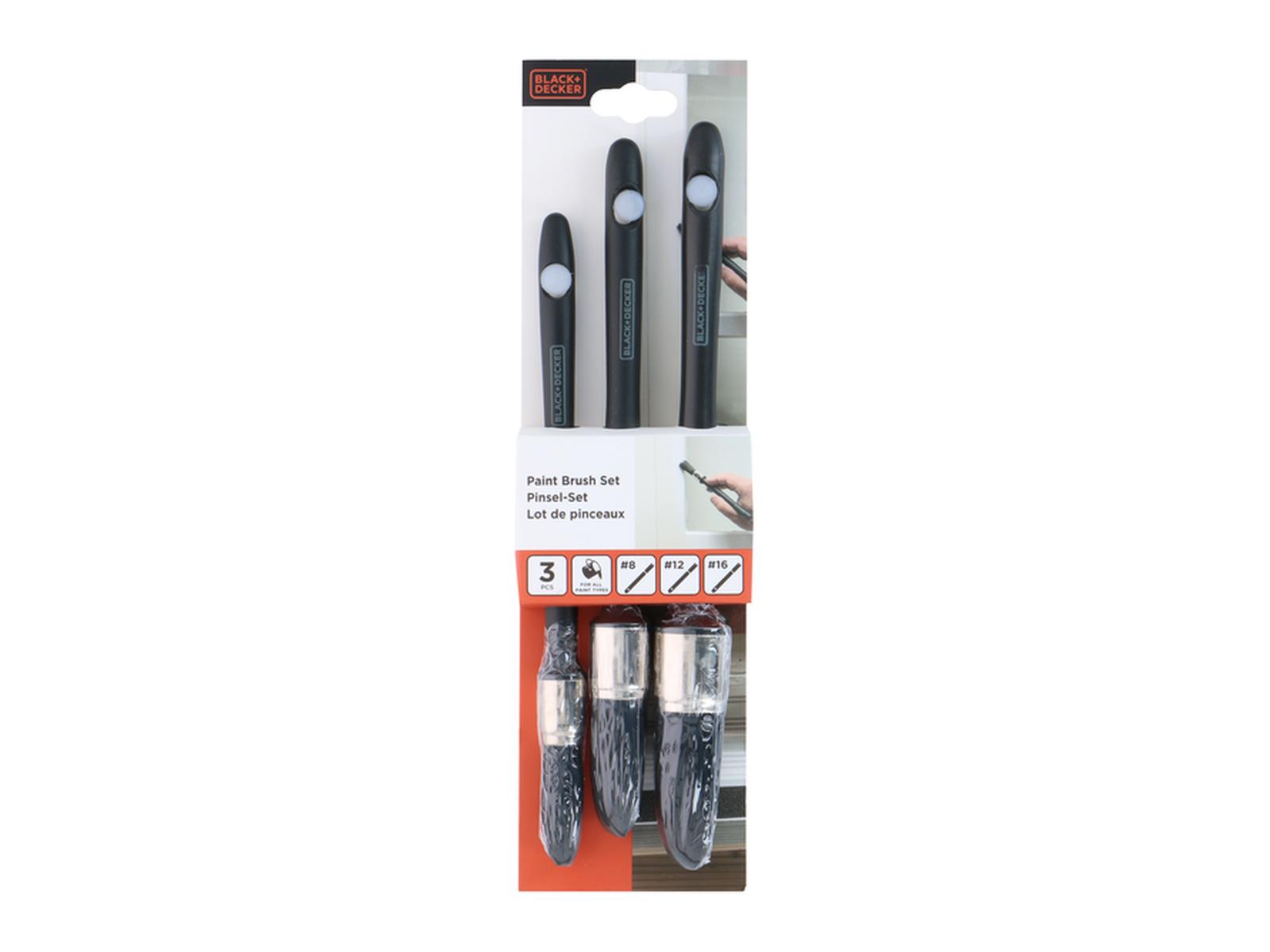 BLACK+DECKER Set Furçash për Lyerje – 3 Copë