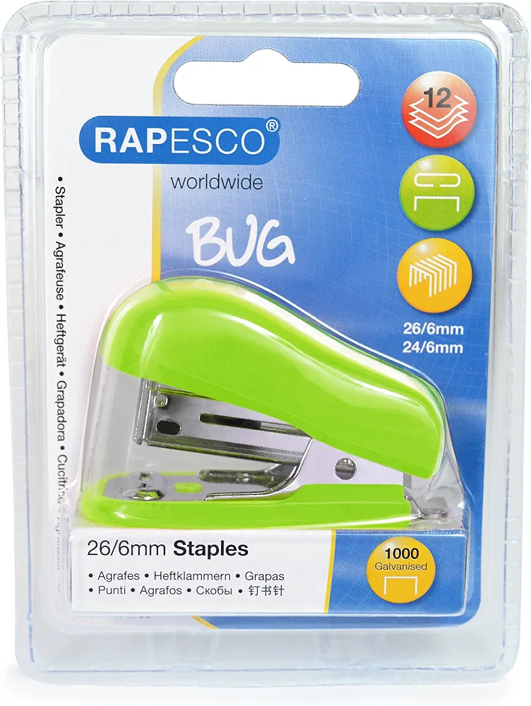 Rapesco - Kapëse Mini Bug e Gjelbër