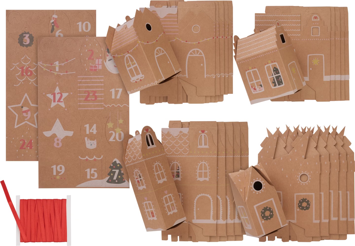 Kalendari Advent DIY me Shtëpiza Dekorative