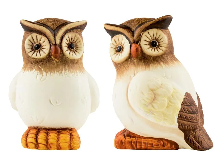 LIVARNO Home – Decorative Wall Hooks with Owl (Set of 2, Ceramic)